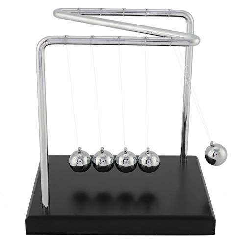 Raguso Newtons Cradle Balance Balls Forma de Z Newton Péndulo Bola Ciencia Péndulo Adornos Rompecabezas Juguete para niños Decoración de Oficina en casa