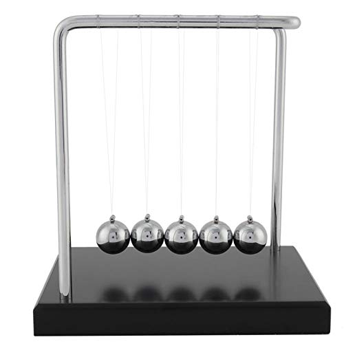 Raguso Newtons Cradle Balance Balls Forma de Z Newton Péndulo Bola Ciencia Péndulo Adornos Rompecabezas Juguete para niños Decoración de Oficina en casa