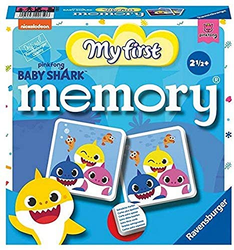 Ravensburger My first memory Baby Shark - Juego Memory, 24 tarjetas, Edad recomendada 2+ (20650)