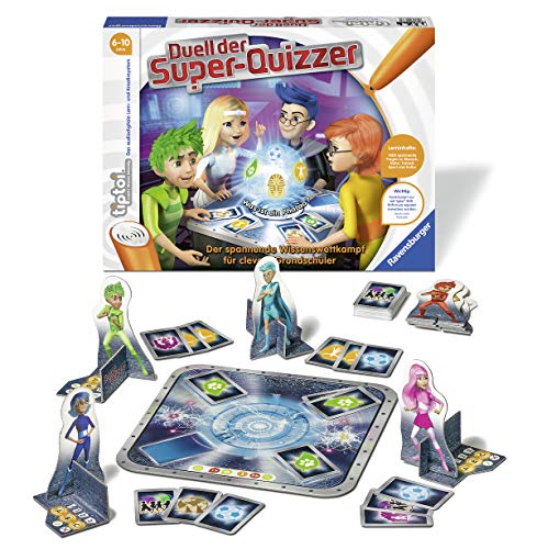 Ravensburger Tiptoi 00833 – "Duell Der Super-Quizzer / Juego de Ravensburger a Partir de 6 años / La emocionante Batalla del Conocimiento para Estudiantes de Primaria Inteligentes