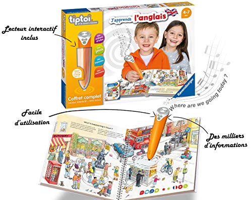 Ravensburger- tiptoi-- Estuche Completo con Lector Interactivo y Libro J'aprends l'angla, 00057