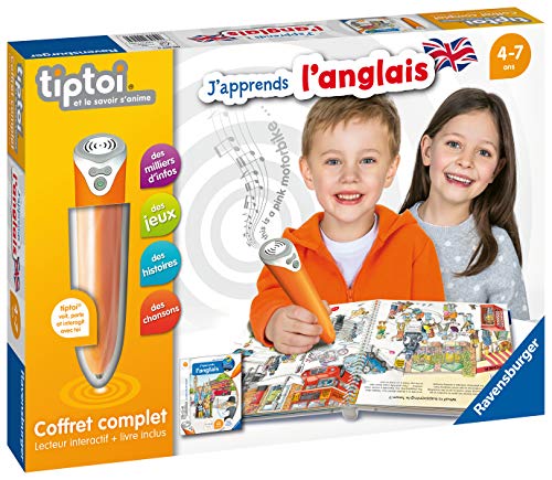 Ravensburger- tiptoi-- Estuche Completo con Lector Interactivo y Libro J'aprends l'angla, 00057