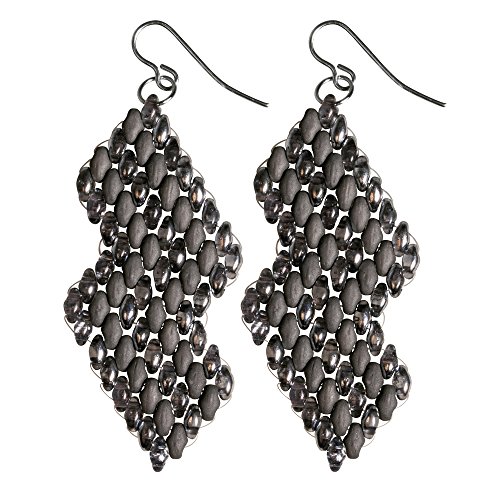 RAYHER HOBBY 14786561 BP Pendientes Chloé, Juego de 1 par, Plata/Gris