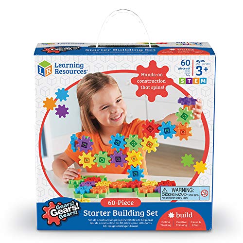 Resources-LER9215 Set de construcción para Principiantes Gears de Learning Resources, Color, Talla única (LER9148)