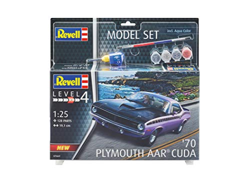 Revell 67664 1970 AAR Cuda Model Set Maqueta con Pintura y Pegamento, Multicolor, 1/72