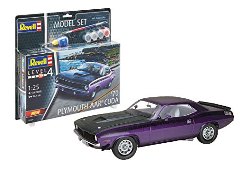 Revell 67664 1970 AAR Cuda Model Set Maqueta con Pintura y Pegamento, Multicolor, 1/72