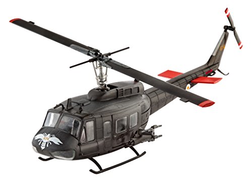 Revell- Bell UH-1H Maqueta Helicóptero Gunship, 10+ Años, Multicolor, 12,8 cm de Largo (04983)