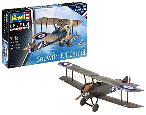 Revell Revell-03906 Scale British Legends: Sopwith F.1 Camel, Kit de Modelo, Escala 1: 48 (3906) (03906)