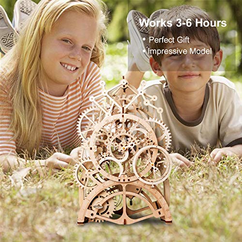 Robotime Rompecabezas de Madera 3D Cortado con láser - Kits de Modelo autopropulsados - Juego de construcción mecánica - Rompecabezas para niños, Adolescentes y Adultos (Pendulum Clock)