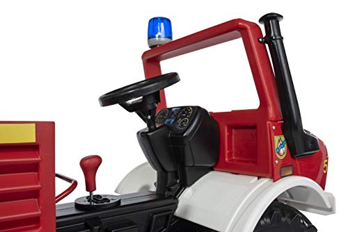 Rolly Toys 038220 rollyUnimog Fire Edition 2020 - Unimog para niños (vehículo a Pedal), Incluye RollyFlashlight, Asiento Ajustable, Ruedas silenciosas