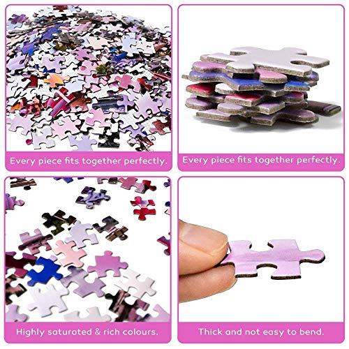 Rompecabezas De 1000 Piezas,Rompecabezas para Adultos De Madera Puzzle Juegos De Padres Y Niños, Encantador Hogar Juegos De Rompecabezas para La Imagen De La Familia Rompecabezas Juguete Educativo J