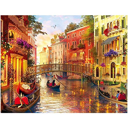 Rompecabezas DKEE Puzzles Adultos 1000 Unidades, Vaivén For Adultos, La Serie del Recorrido: Destinos, Ciudad, Cuadrado del Tiempo, Puzzles For Niños Grandes Niños Juegos Educativos Juguetes, 16.5"x