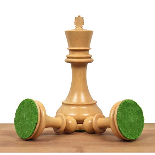 RoyalChessMall- Juego Solo de Piezas de ajedrez de la Compañía Británica de Ajedrez (BCC) de 4.3 "- Madera de ébano - Peso Triple