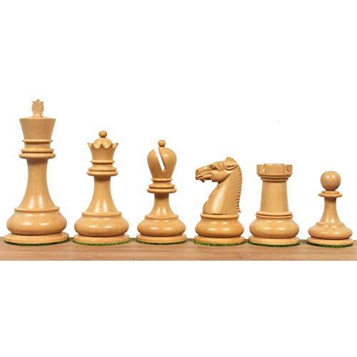 RoyalChessMall- Juego Solo de Piezas de ajedrez de la Compañía Británica de Ajedrez (BCC) de 4.3 "- Madera de ébano - Peso Triple