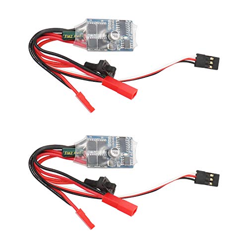 RUIZHI 2pcs RC Car ESC RC ESC 10A Controlador de Velocidad del Motor Cepillado con Freno para RC Car Boat Tank