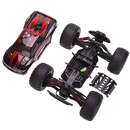 s-idee® Coche teledirigido 18294 9115, impermeable, monstruo truck 1:12 con 2,4 GHz más de 40 km/h, rápido, manejable, totalmente proporcional 2WD RC Buggy Racing Auto