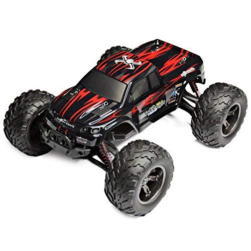 s-idee® Coche teledirigido 18294 9115, impermeable, monstruo truck 1:12 con 2,4 GHz más de 40 km/h, rápido, manejable, totalmente proporcional 2WD RC Buggy Racing Auto