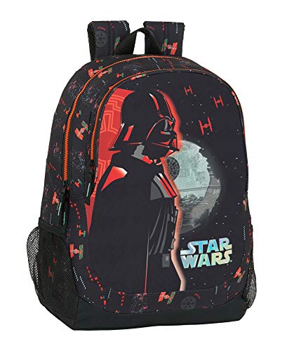 safta Mochila Escolar de Star Wars The Dark Side, 320x160x440mm, negro/naranja, M (M665)