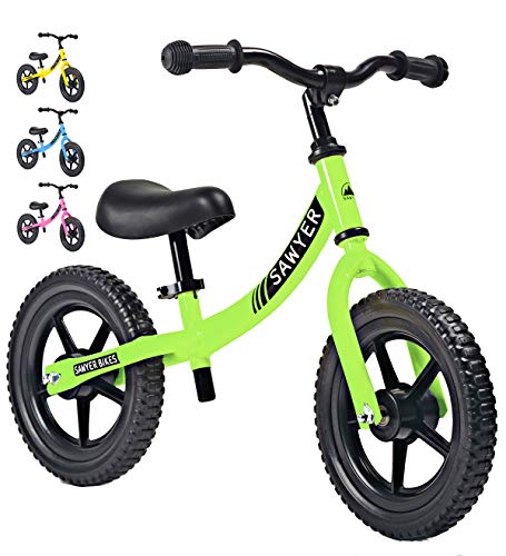 Sawyer - Bicicleta Sin Pedales Ultraligera - Niños 2, 3 y 4 Años (Verde)