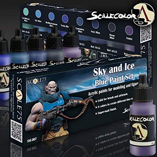 Scale75: Sky and Ice Blue Paint Set (8 x 17 ml)