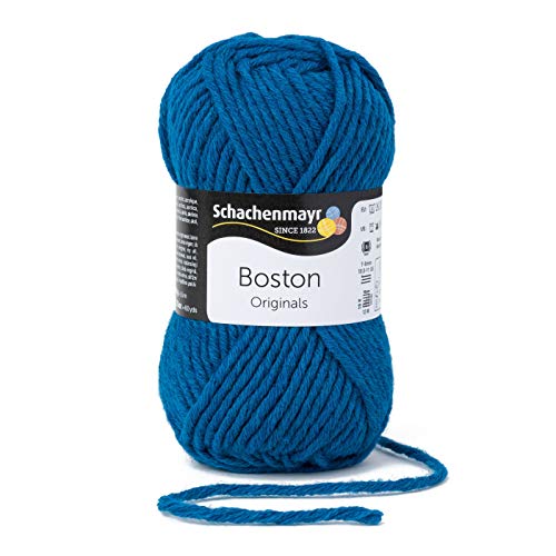 Schachenmayr Hilos para Tejer A Mano Boston, 50G Mosaikblau