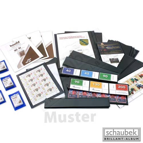 Schaubek schaufix-Folienhüllen 210 mm x 66 mm - schwarz (Packung per 10 Stück) 1066