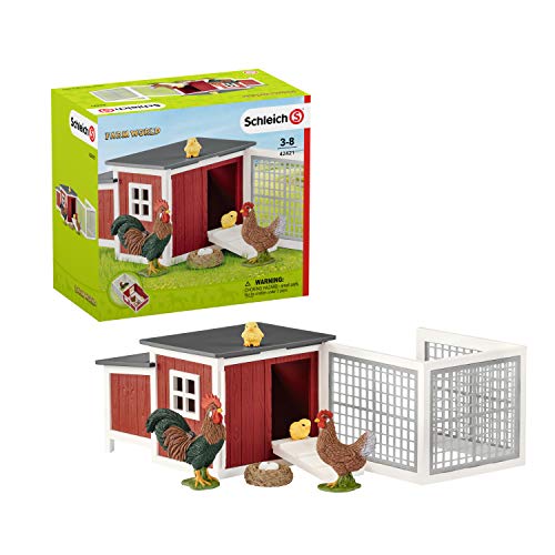 Schleich Colección Farm World - Figura de Gallinero con Animales - 19 cm