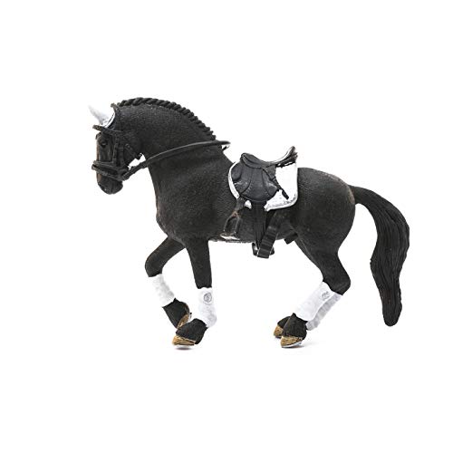 Schleich- Figura Caballo Semental Frisón, Concurso Ecuestre, 18 cm.