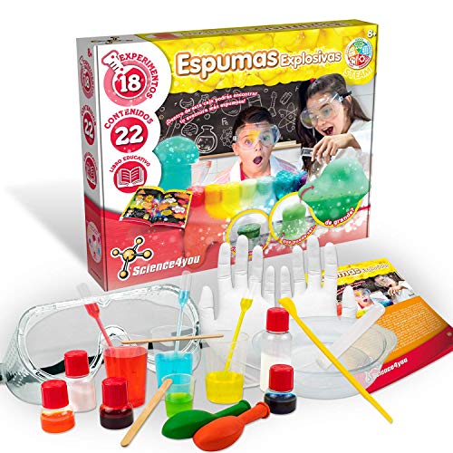 Science4you-Espumas Explosivas – Juegos y Juguetes Cientifico Incluye 18 Experimentos y Libro Educativo-Regalo Original Niñas +8 Años (80002447)