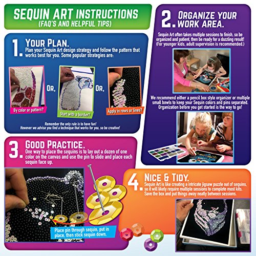 Sequin Art- Kit de Bricolaje para niños, Unicornio Astra, CREA Bello Arte Colorido con Lentejuelas, Multicolor (5013-1701)