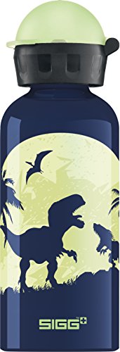 Sigg Glow Moon Dinos - Frasco de Aluminio, 0.4 l, Multicolor