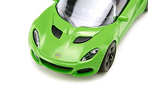 SIKU 1531, Coche de carreras Lotus Elise, Metal/Plástico, Verde, Compatible con otros modelos SIKU de la misma escala