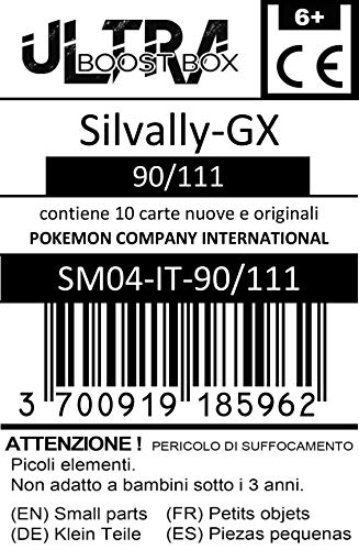 Silvally-GX (Silvallié-GX) 90/111 - #myboost X Sole E Luna 4 Invasione Scarlatta - Coffret de 10 Cartes Pokémon Italiennes