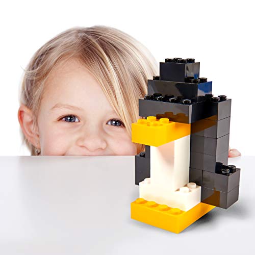 Simba – Blox – 300 Bloques de construcción para niños a Partir de 3 años, Caja de 8 Unidades con Base Totalmente Compatible, Mezcla de Colores, Negro, Rojo, Blanco, Amarillo, Azul