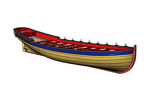 SIourso Maquetas De Barcos Kits De Construcción Maquetas De Botes Salvavidas Acanalados 1/48 A Escala Completa Le Requin Chebec 1750 Modelo De Bote Salvavidas De Barco