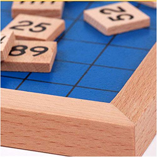 Sipobuy Juguetes de Madera Cien Tablero Montessori Matemáticas 1-100 Números consecutivos Juego Educativo de Madera para niños con Bolsa de Almacenamiento