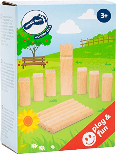 Small Foot Company-11356 Vikingo Mini-Kubb, Equipo en Formato Extra Compacto, Juego de 17 Piezas con Bolsa de Almacenamiento Juguetes, Multicolor (11356)