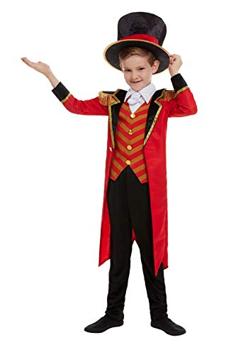 Smiffy's-Smiffys Deluxe Ringmaster Costume, color rosso, L-Age 10-12 años 51021L