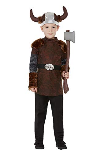 Smiffys Viking Barbarian Costume Disfraz de bárbaro, color marrón, S-4-6 Years (71010S)