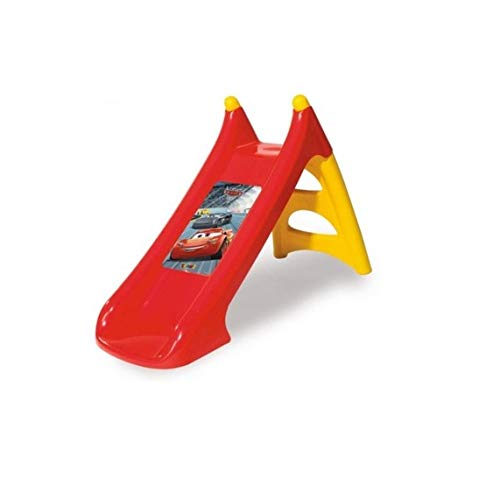 Smoby Cars 3 - Tobogán de Plástico para Niños de 2-4 Años, Rojo y Amarillo, XS, 125 x 50 x 75 cm (820613)