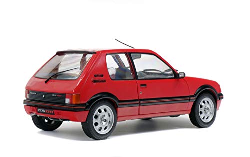 Solido 421184410 Peugeot 205 GTI Mk1 1985 421184410-1:18, Modelo de Coche, Color Rojo