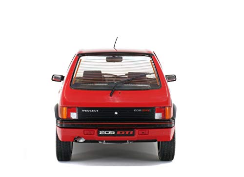 Solido 421184410 Peugeot 205 GTI Mk1 1985 421184410-1:18, Modelo de Coche, Color Rojo