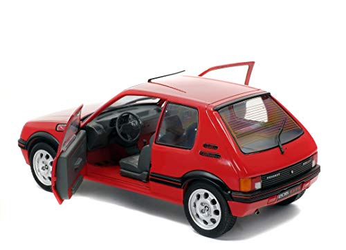 Solido 421184410 Peugeot 205 GTI Mk1 1985 421184410-1:18, Modelo de Coche, Color Rojo