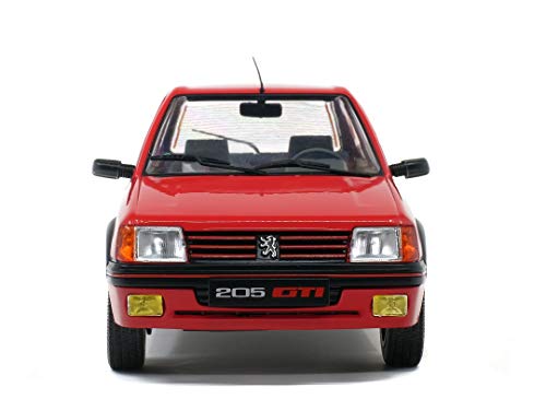 Solido 421184410 Peugeot 205 GTI Mk1 1985 421184410-1:18, Modelo de Coche, Color Rojo