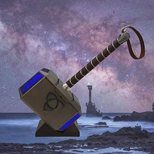 sookin Thor Martillo AleacióN de Metal Modelo TamañO Real Martillo de Thor Kids Decorativo Martillo ElectróNico MjöLnir Halloween Cosplay Costume Prop di Film 1: 1 Martillo Thor Ragnarok