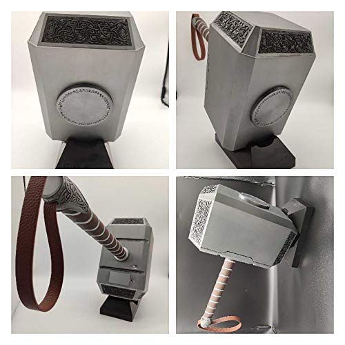 sookin Thor Martillo AleacióN de Metal Modelo TamañO Real Martillo de Thor Kids Decorativo Martillo ElectróNico MjöLnir Halloween Cosplay Costume Prop di Film 1: 1 Martillo Thor Ragnarok