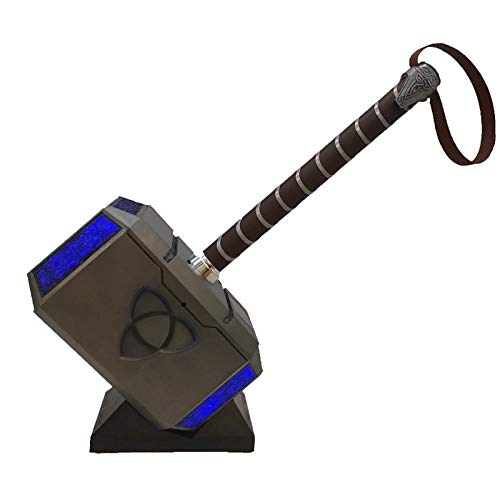 sookin Thor Martillo AleacióN de Metal Modelo TamañO Real Martillo de Thor Kids Decorativo Martillo ElectróNico MjöLnir Halloween Cosplay Costume Prop di Film 1: 1 Martillo Thor Ragnarok