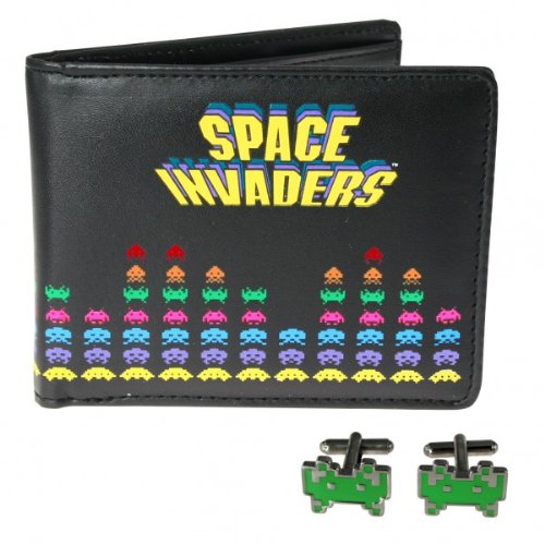 Space Invaders Juego: Cartera (Monedero/dinero Bolsa) & gemelos