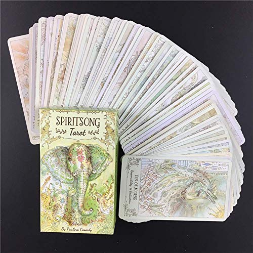 Spiritsong Tarot Cards Deck Games Oracle Party Naipes Inglés Tarot Table Juego de Mesa Adivinación Destino Entretenimiento,Board Game,Only Tarot