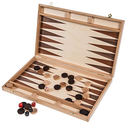 Square - Backgammon de Madera - 40 cm - Haya - Incrustación